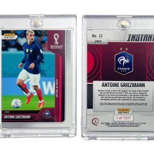 2022 Panini Instant FIFA W/C Antoine Griezmann card #12 /1031 in Premium Holder